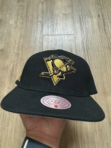 New Pittsburgh Penguins Hat Cap Mitchell & Ness Hockey NHL Adjustable Snapback - Picture 1 of 7