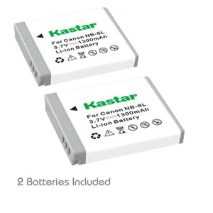 Kastar NB-6L Battery for Canon PowerShot S120, SD770 IS, SD980 IS, SD1200 IS - Picture 1 of 3