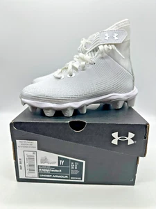 Under Armour-Highlight Franchise JR (3023724-102) Football Cleats Size 1Y, New - Picture 1 of 5