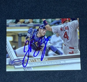 Jett Bandy Milwaukee Brewers Signed Auto 2017 Topps Card #US265 ~ COA - Picture 1 of 3