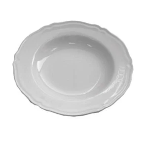Piatto Fondo Praga Bianco Saturnia cm 23 Porcellana Piatti Primo Tavola Cucina - Foto 1 di 5