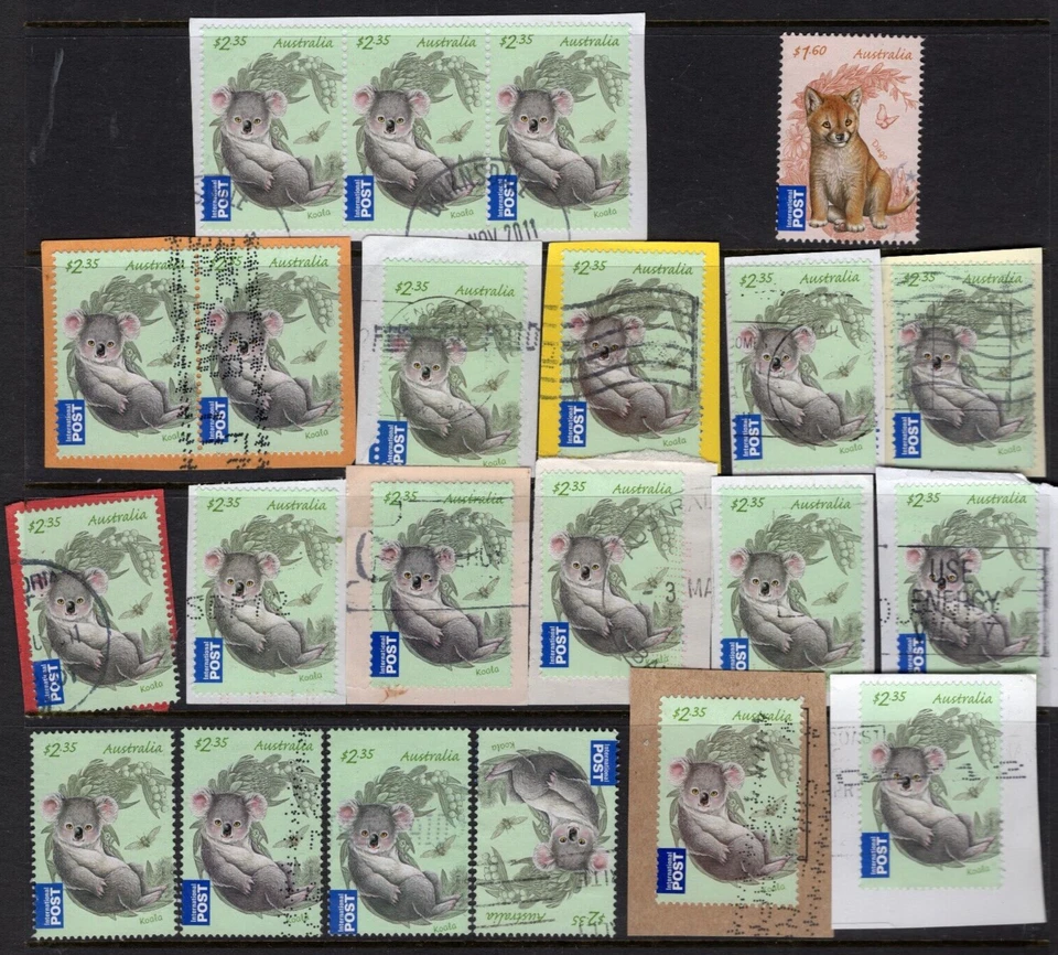 2011 International Post Australia $2.35 Koala Bush Baby / Babies Used Lot x 22 - Image 1 of 1