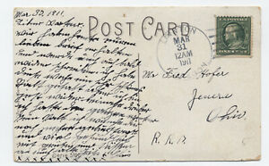 1911 Linnton OR 4 barres sur carte postale DPO [H.1687]