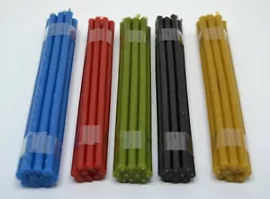 Candele cera d'api 15,5 cm 50 pz 5 colori свечи 5 цветов пчелиный воск 50 штук - Foto 1 di 2