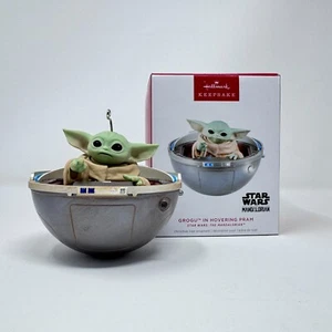 Hallmark 2024 Ornament Grogu im Schwebewagen Star Wars Magic Light & Sound Neu in OVP - Bild 1 von 12