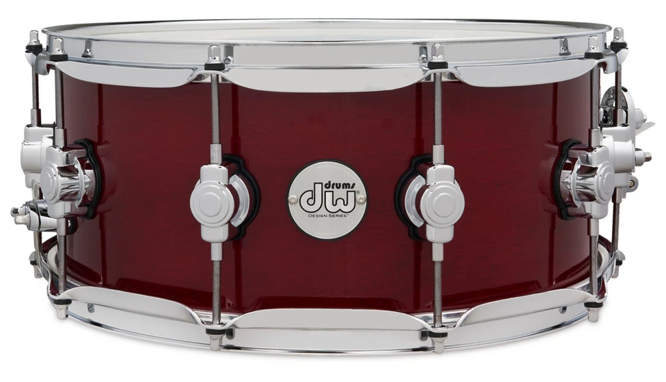 DW Design Series 6x14 Maple Snare Drum - Cherry Stain - Image 1 of 1