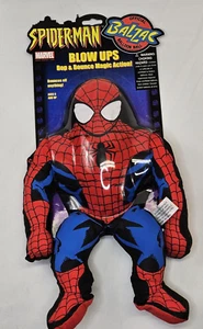 Vintage Spiderman Plush Toy Figure Marvel 2002 Balzac 11" New Blow ups NOS NM - Picture 1 of 11