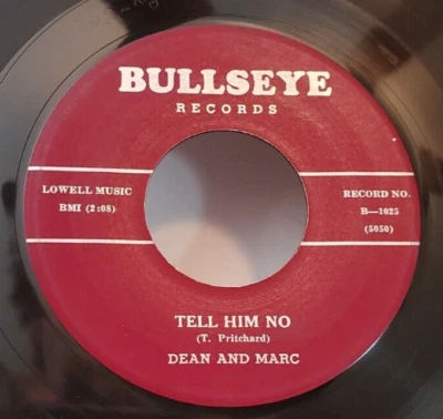 Dean and Marc TELL HIM NO / CHANGE OF HEART (ROCKABILLY 45) #1025 PLAYS VG++ - Image 1 of 4