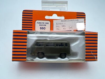 ROCO MINITANKS H0 660 FORD FK 1000 TRANSIT BUS BUNDESWEHR - Bild 1 von 2