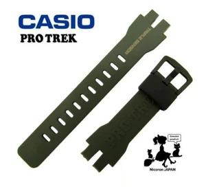 CASIO PRO TREK Replacement Belt Green PRG-300 PRW-3100Y PRG-330 PRW-6000 JAPAN - Picture 1 of 7