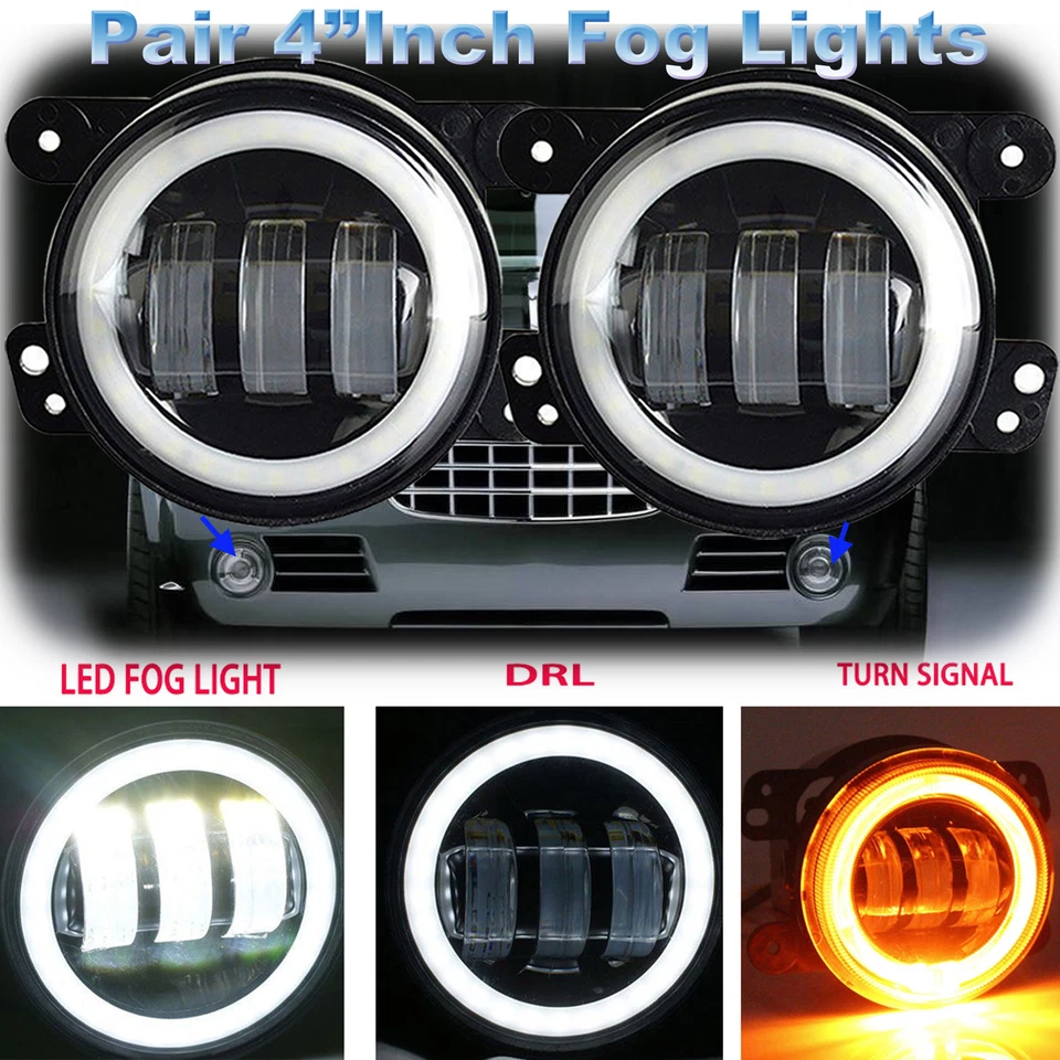 Faro antiniebla LED de 4" para Chrysler 300 PT Cruiser Dodge Journey Magnum 2005-2011 Foto 1 de 4