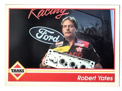 HOF'er ROBERT YATES Team Owner DAVEY ALLISON 1992 Traks NASCAR Racing Card #35 - Image 1 of 2