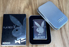2007 Zippo Playboy Bunny Vertical Lines Lighter 24308 In Presentation Box