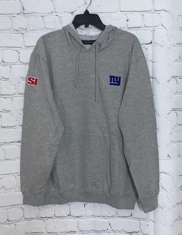 New York Giants Men's NFL Team Apparel Large Gray SI Sweatshirt Hoodie Cover