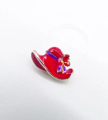 ADORÁVEL Red Hat Society Laca Esmalte Cristais Invisíveis PETITE Toe Ring NOVO - Imagem 1 de 3