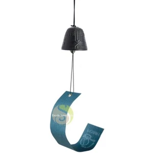 Cloche à vent furin Iwachu noir Iwachu carillon musical fonte japonais