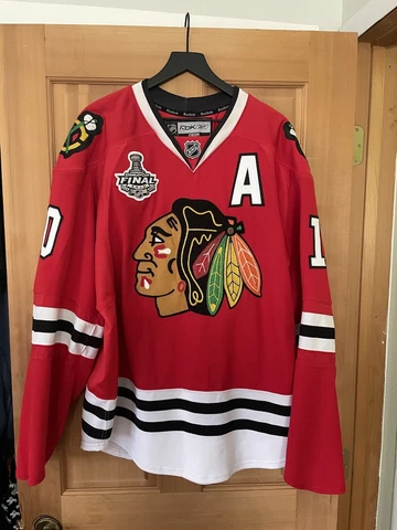 Chicago Blackhawks Patrick Sharp Reebok Edge 1.0 ‘10 Stanley Cup Final Jersey 54 Cover