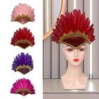 Feather Headdress Chief Indian Hat Costume Decoration Headband Headwear for
