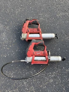 Lot Of (2) Used Milwaukee 2446-20 M12 12-Volt Cordless Grease Gun OEM Tool Only - Picture 1 of 3