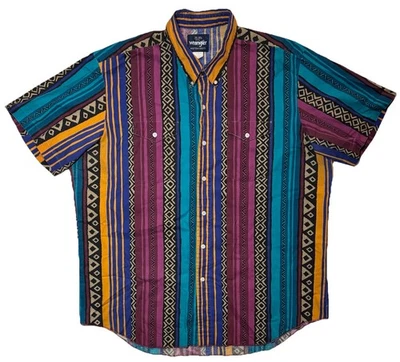 Vintage Wrangler Men’s 2XL Aztec Western Button Up Dress Shirt Cowboy Rodeo - Image 1 of 4