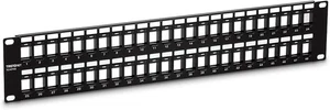 TRENDnet 48-Port Blank Keystone 2U HD Patch Panel, TC-KP48, 48-Port, Black  - Picture 1 of 8