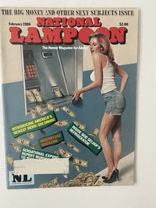 NATIONAL LAMPOON February 1986 BIG MONEY Vintage MAGAZINE - Picture 1 of 6