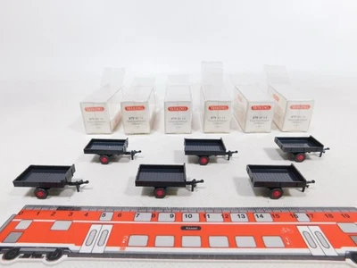 6X Wiking H0 1:87 879 40 14 Rimorchio Allgaier TOP+Box #CZ483-0,5 - Immagine 1 di 4