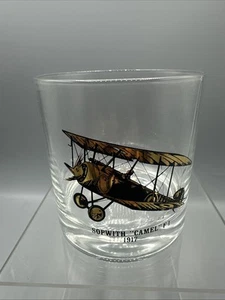 Antiguo avión de colección bola baja whisky rocas vidrio sopwith camel F-1 1917 3,5" - Imagen 1 de 6