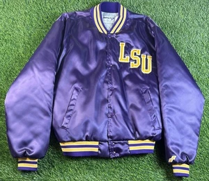Chaqueta Bomber LSU Tigers Vintage Swingster Satinado Talla L Nylon Hecha en EE. UU. - Imagen 1 de 15