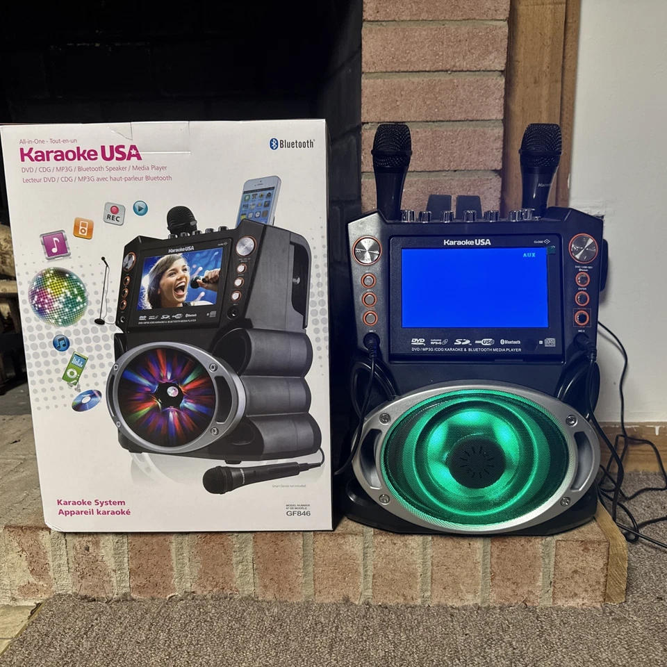 Karaoke Usa Gf846 Bluetooth[r] Karaoke Machine With Synchronized Leds - Image 1 of 1