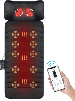 COMFIER Almohadilla de Masaje de Cuerpo Completo con Calor, Almohadilla para Silla con Motor de 10 Vibraciones Foto 1 de 4