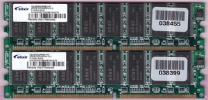 512MB 2x256MB PC-3200 DDR-400 ELIXIR M2U25664DS88B3G-5T DDR1 Ram Memory DIMM Kit - Picture 1 of 2