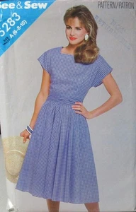 Vintage Butterick 5283 Womens 6-8-10 Cottagecore Full Frock Dress Pattern UnCut - Picture 1 of 2