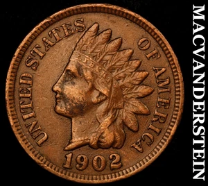 Centavo cabeza india 1902 - escaso extra fino semillave mejor fecha #F5490 - Imagen 1 de 2