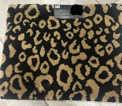 Новый ковер для ванны Rachel Zoe 20 x 32 дюйма черный желтовато-коричневый гепард леопард - Изображение 1 из 2