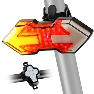 Fahrrad Rücklicht mit Blinker, USB Wiederaufladbare Kabellose Fernbedienung - 1... - Bild 1 von 7