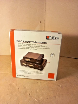 LINDY Connection Perfection Port DVI-D Splitter  No 32447, +PSU, BOXED - Image 1 of 4
