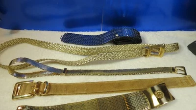 Disco de eslabones de metal tono dorado vintage cintura 4 cinturones + 1 PLATA MED TODOS 5 1 PRECIO Foto 1 de 4