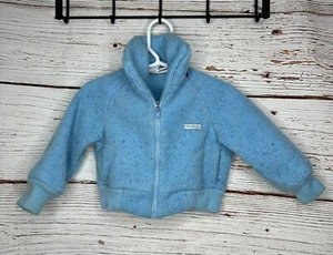 Vintage OshKosh B'Gosh Fleece Jacket Kids Childrens Sz 2t USA Made Blue - Picture 1 of 7
