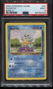 PSA 9 Squirtle 93/130 - 2000 Pokemon WOTC Set Base 2 Illimitato Come Nuovo - Foto 1 di 1