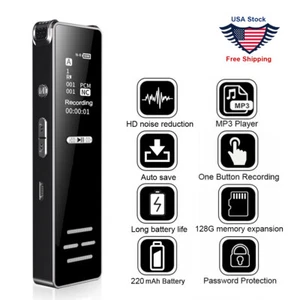 Voice Activated Mini Spy Digital Sound Audio Recorder Dictaphone MP3 Player US - Picture 1 of 12