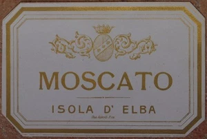 ETICHETTA MOSCATO ISOLA D'ELBA VALENTI PISA ANNI '40 '50 WINE LABEL ELBA - Foto 1 di 1