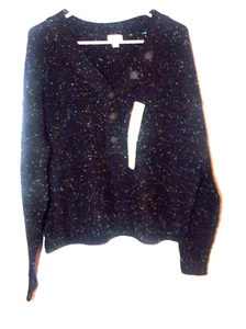 NEW A.N.A SZ.S, KNIT PULLOVER OVERSIZED BROWN SWEATER - Picture 1 of 7