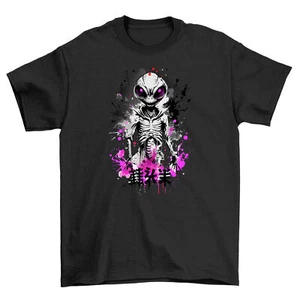 Camiseta Alien Anime Skeleton Splash: ¡Fuera de este mundo divertida! Des estampado unisex - Imagen 1 de 46