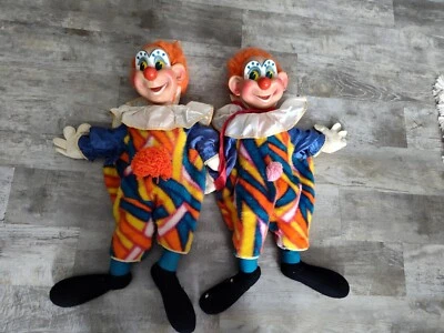 Vintage Antique Ideal Toy Company Clowns Rubber Face With Outfits Rare VHTF - Image 1 of 4
