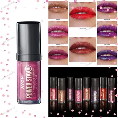 Avon Power Stay Hochspannungsfunke 16 Stunden Lippenfarbe neu & verpackt, wählen Sie Ihren Farbton