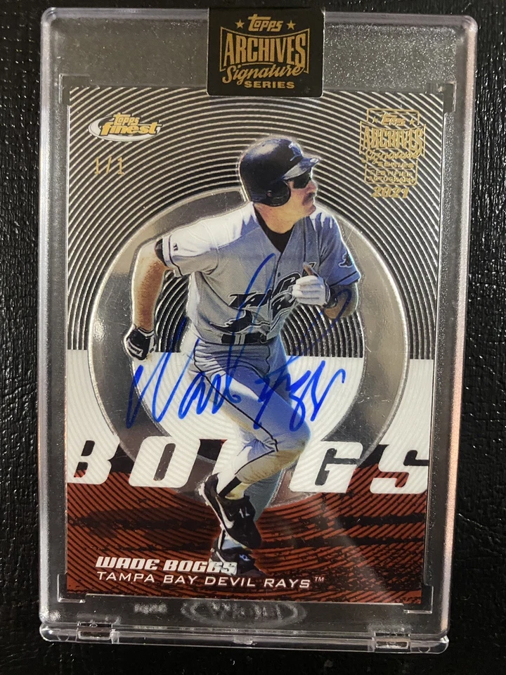 2021 Topps Archives Signature Series Wade Boggs 2005 Topps Finest 1/1 Tampa #159 - Image 1 of 2