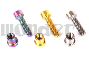 Perno de tornillo de titanio M5x16 mm GR5 con tuerca de tapa para manillar de fibra de carbono de bicicleta - Imagen 1 de 10