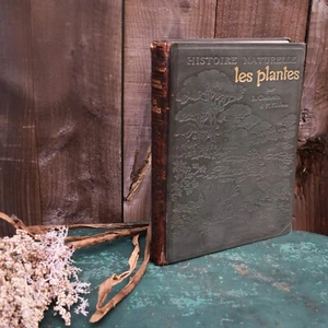 Antique 1922 Histoire Naturelle Les Plants J Costantin & F Faideau Leather Book - Imagen 1 de 15