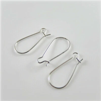 160PCS Silver Tone Alloy Ear Hook Ear Wire Earrings for Jewelry DIY Making - Image 1 of 4
